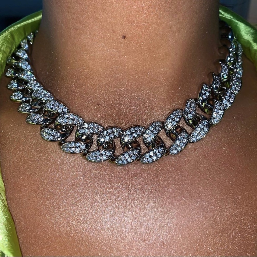 20mm silver Cuban necklace